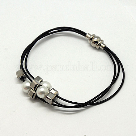 Multi-strand Leather Bracelets X-BJEW-A097-05-1
