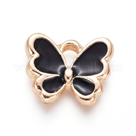 Light Gold Plated Alloy Charms X-ENAM-L029-06B-1