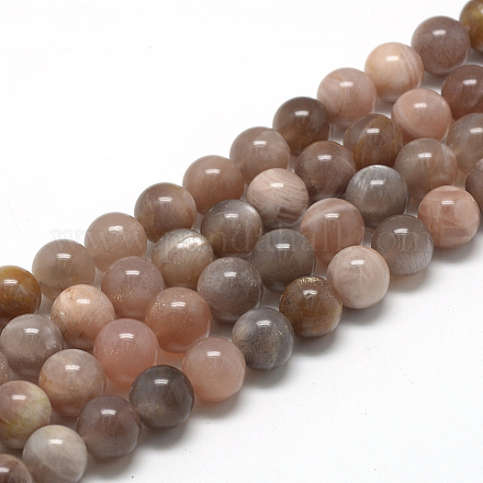 Natural Sunstone Beads Strands X-G-R446-4mm-30-1