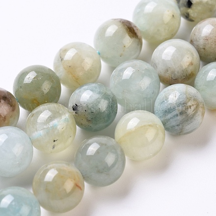Chapelets de perles en aigue-marine naturelle G-G802-02D-1