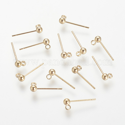Brass Stud Earring Findings KK-T014-66G-1