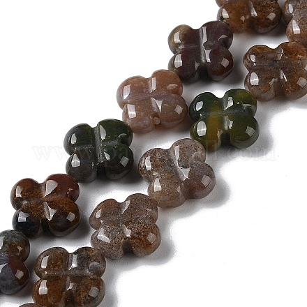 Chapelets de perles en agate indienne naturelle G-N418-D03-01-1