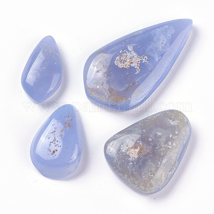 Натуральный голубой халцедон кабошонов G-O174-14-1