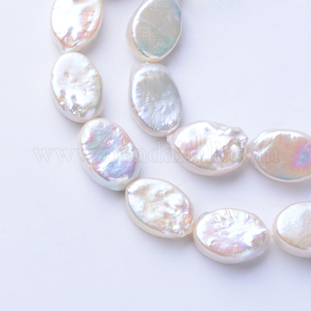 Hebras de perlas keshi de perlas barrocas naturales PEAR-S010-42-1