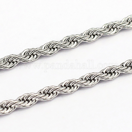 304 Stainless Steel Rope Chains CHS-O005-43G-1