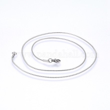 304 Stainless Steel Chain Necklaces NJEW-F227-01P-01-1