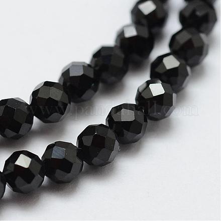 Naturale nero perline spinello fili G-E366-07-3mm-1