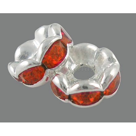 Perles séparateurs en laiton avec strass RB-A014-L6mm-20S-NF-1