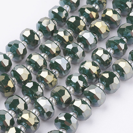 Chapelets de perles en verre électroplaqué EGLA-J146-AB8mm-B04-1