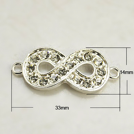 Alloy Rhinestone Links Connectors RB-B066-A01S-1