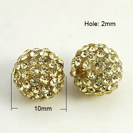 Perline di resina strass RB-A025-10mm-A13-1