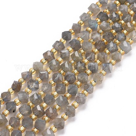 Chapelets de perles en labradorite naturelle  G-P463-35-1