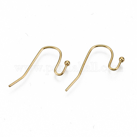 304 Stainless Steel Earring Hooks X-STAS-S111-005G-NR-1