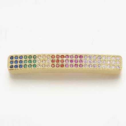 Perline zirconi micro pave  in ottone ZIRC-S061-47G-1