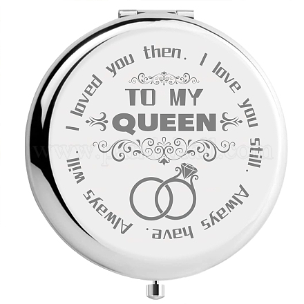 Shop CREATCABIN Birthday Compact Mirror Stainless Steel Happy