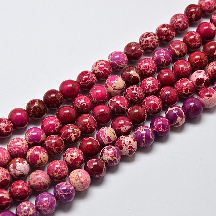 Natural Imperial Jasper Beads Strands G-I122-12mm-08-1