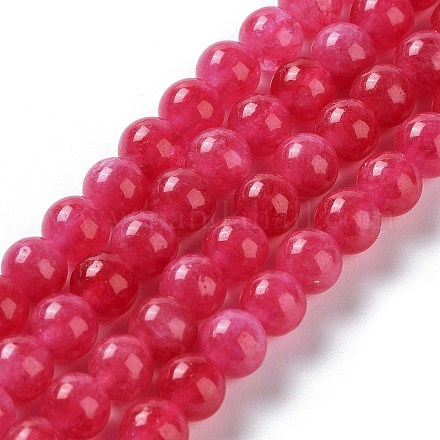 Dyed Natural Malaysia Jade Beads Strands G-G021-02A-08-1