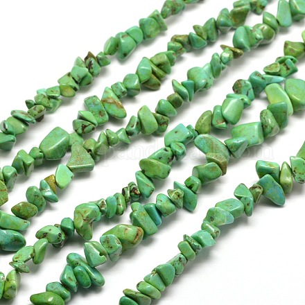 Pépites de vert turquoise chapelets de perles G-M205-76-1