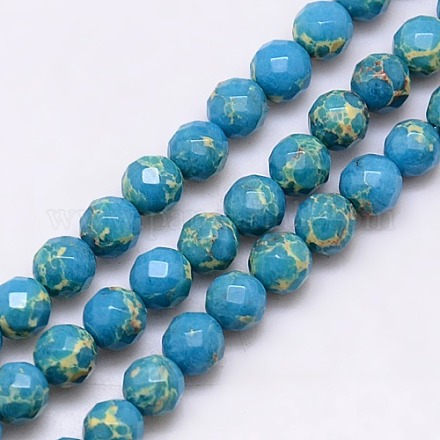 Synthetic Imperial Jasper Beads Strands G-I084-8mm-01-1