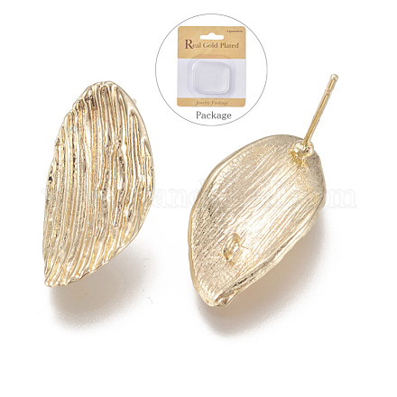 Brass Stud Earring Findings X-MAK-I010-07G-1