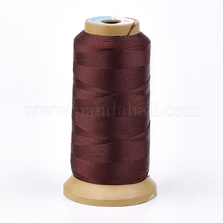 ポリエステル糸  カスタム織りジュエリー作りのために  ココナッツブラウン  1mm  約230m /ロール NWIR-K023-1mm-13-1