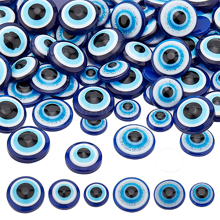 300 Pcs Blue Evil Eye Cabochons CRES-HY0001-05-1