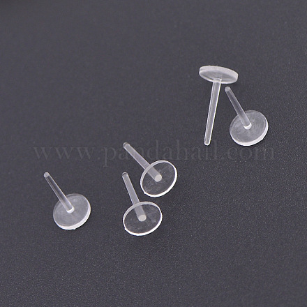 Risultati di orecchini a bottone tondi di plastica piatta X-KY-P007-N01-1