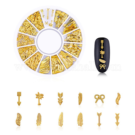 合金カボション  ネイルアートの装飾の付属品  ゴールドカラー  約200個/箱 MRMJ-S012-020F-1