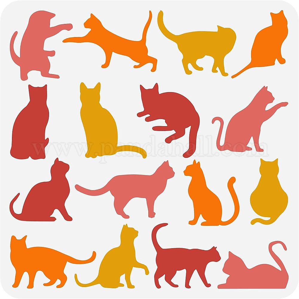 Wholesale FINGERINSPIRE Cat Drawing Stencil 30x30cm Reusable Cat ...