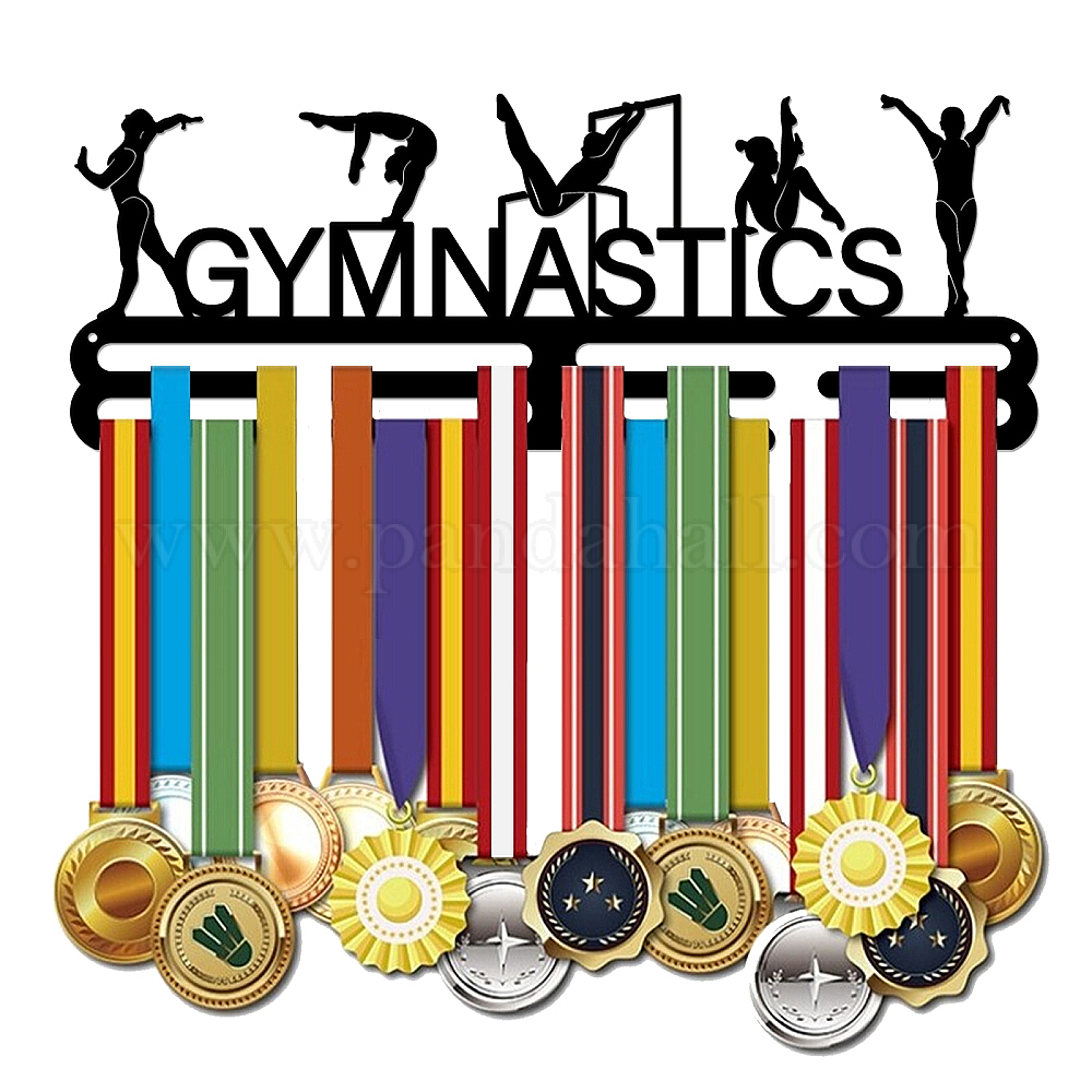 Wholesale SUPERDANT Medal Holder Gymnastics Medals Display Black Iron