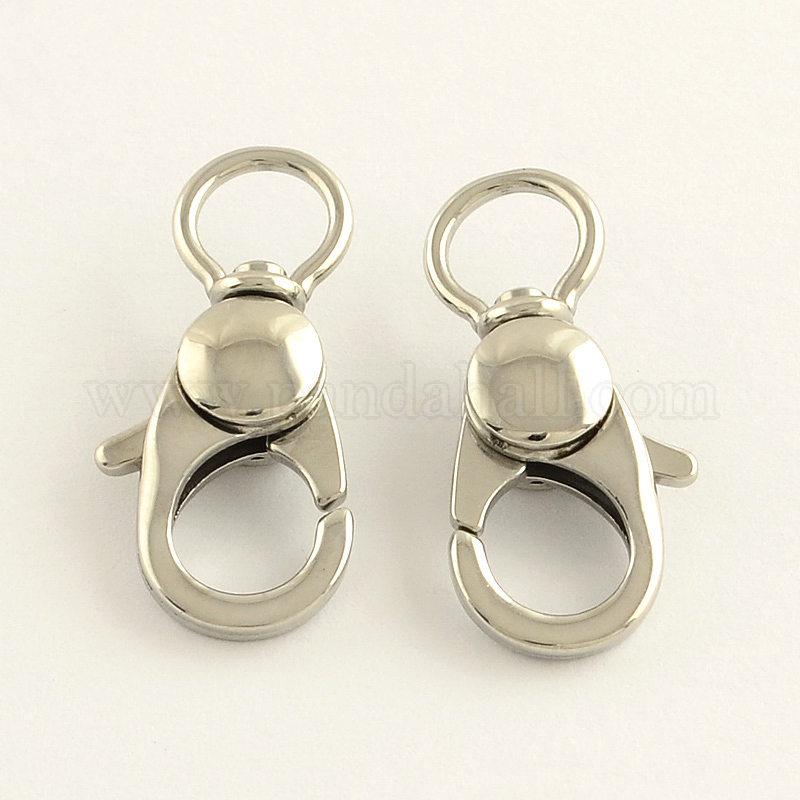 Wholesale 304 Stainless Steel Swivel Lobster Claw Clasps