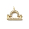 Ion Plating(IP) 304 Stainless Steel Micro Pave Cubic Zirconia Charms, Constellation, Libra, 11x12.5x2mm, Hole: 1.8mm