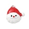 Alloy Enamel Pendants, Christmas, Santa Claus, 17.5x17.5x7.5mm, Hole: 1.5mm