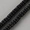 Coconut Beads Strands, Flat Round, Black, 5~5.5x2~4mm, Hole: 0.8mm, about 130~136pcs/strand, 14.88~16.14''(37.8~41cm)