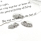 Alloy Connector Charms, Platinum, Flower, 17x7mm