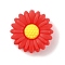 Food Grade Eco-Friendly Silicone Beads, Daisy, Red, 19.5x7.5mm, Hole: 2mm