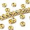 Brass Rhinestone Spacer Beads, Grade A, Straight Flange, Golden Metal Color, Rondelle, Crystal AB, 8x3.8mm, Hole: 1.5mm