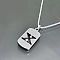 Rectangle with Laser Cut Letter 201 Stainless Steel Initial Pendant Necklaces, Stainless Steel Color, Letter X, 23.62 inch(60cm)
