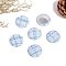 Covering Button, Fabric Cabochons, Flat Round, Light Sky Blue, 26mm