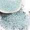 6/0 Inside Colours Fringe Glass Seed Beads, Teardrop, Light Cyan, 4.5~5x3.5~4x4~5mm, Hole: 1mm, about 88pcs/10g