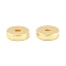 Brass Beads, Disc, Rack Plating, Long-Lasting Plated, Lead Free & Cadmium Free, Real 18K Gold Plated, 6x2mm, Hole: 0.9mm