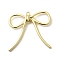 Alloy Pendants, Bowknot Charms, Lead Free & Cadmium Free & Nickel Free, Rack Plating, Golden, 40x42x5mm, Hole: 2mm