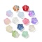 Transparent Glass Beads, Flowers Rose, Baking Paint, Mixed Color, 11.5x12x8.5mm, Hole: 1.2mm