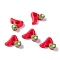 Resin Cabochons, Leaf and A Shape, Red, 21x25x9mm