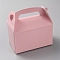 GORGECRAFT 12Pcs Cardboard Gift Boxes Gable Treat Party Favor Box Pink Goodie Cookie Candy Small Paper Boxes with Handle for Snack Picnic Birthday Party Wedding Decorations Christmas Supplies