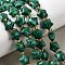 Synthesis Malachite Beads Strands, Star, with Seed Beads, 9~10x9~10x6mm, Hole: 1mm, about 36pcs/strand, 14.96''(38cm)