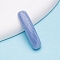 Natural Blue Agate Curved Rectangle Links, Bridge Connector Charms, 35mm