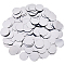 PVC Paillette/Sequin Pendants, Flat Round, Silver, 19.5x0.3mm, Hole: 1.5mm, about 454pcs/500g
