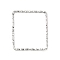 Non-Tarnish 304 Stainless Steel Linking Rings, Textured, Rectangle, Stainless Steel Color, 22.5x18.5x1mm, Inner Diameter: 20x16.5mm