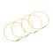 Steel Wire Bracelet Cord DIY Jewelry Making, with Brass Screw Clasp, Gold, 225x1mm